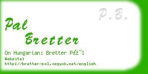 pal bretter business card